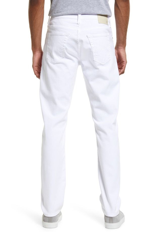 エージー メンズ ボトムス デニムパンツ ストレート ジーンズ AG Everett Slim Straight Leg Jeans White ホワイト