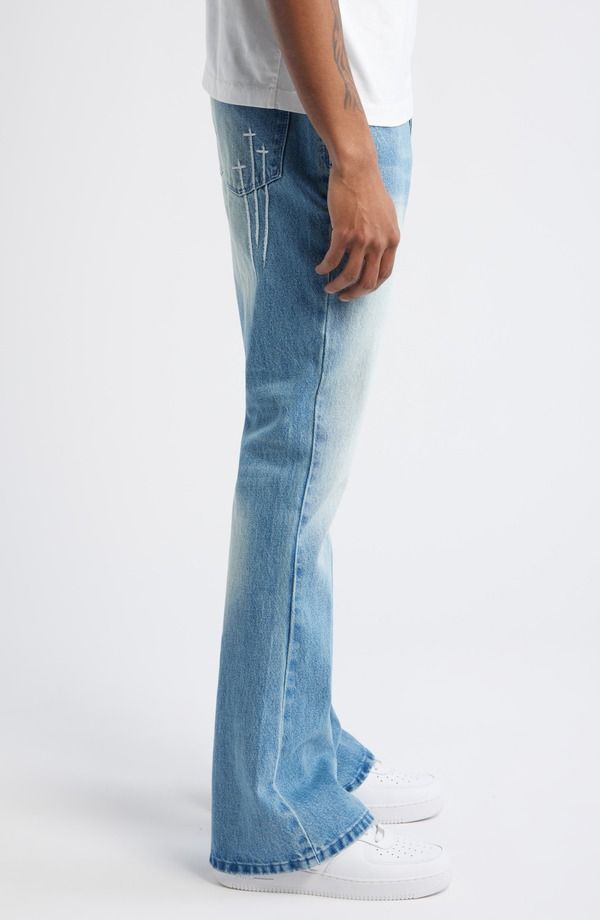 アールティーエー メンズ ボトムス デニムパンツ ジーンズ RtA Mael Slim Flare Jeans Costal Driftriple Cross
