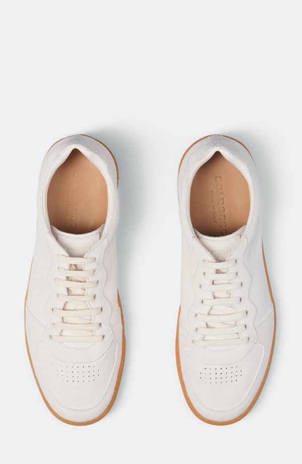 スカロッソ メンズ シューズ スニーカー SCAROSSO Aureliano Sneakers Cream Suede クリーム スカロッソ メンズ シューズ スニーカー SCAROSSO Aureliano Sneakers Cream Suede クリーム