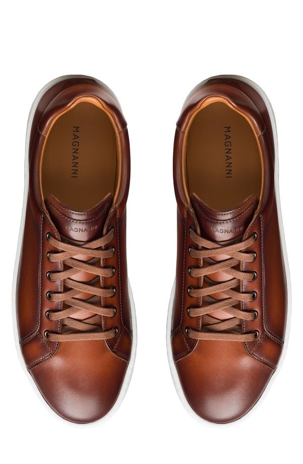 マグナーニ メンズ シューズ スニーカー レザー Magnanni Cote Lo Leather Sneaker Cognac