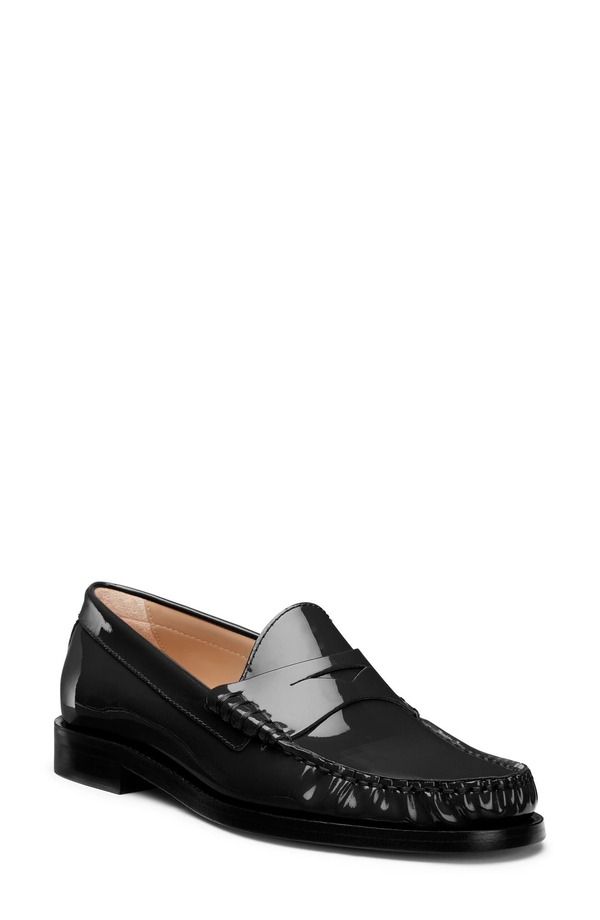 スチュアート ワイツマン レディース シューズ スリッポン・ローファー Stuart Weitzman Lottie Penny Loafer Black Patent ブラック