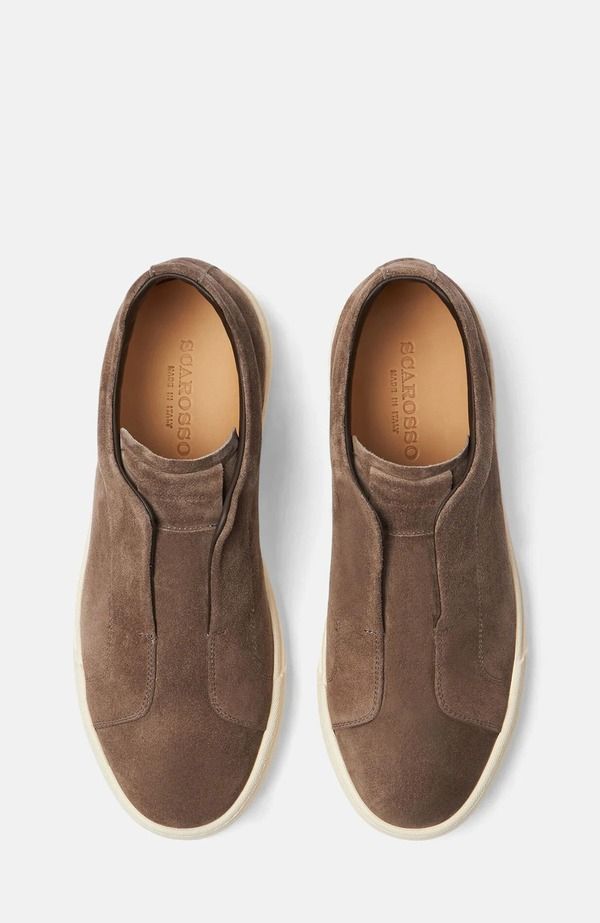 スカロッソ メンズ シューズ スニーカー SCAROSSO Luca Sneakers Taupe Suede トープ スカロッソ メンズ シューズ スニーカー SCAROSSO Luca Sneakers Taupe Suede トープ