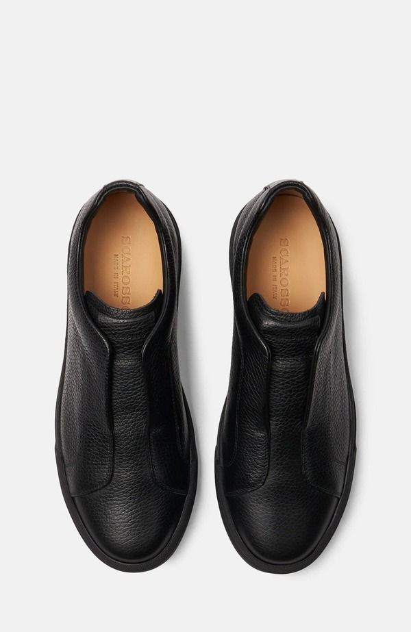 スカロッソ メンズ シューズ スニーカー SCAROSSO Luca Sneakers Black Calf ブラック