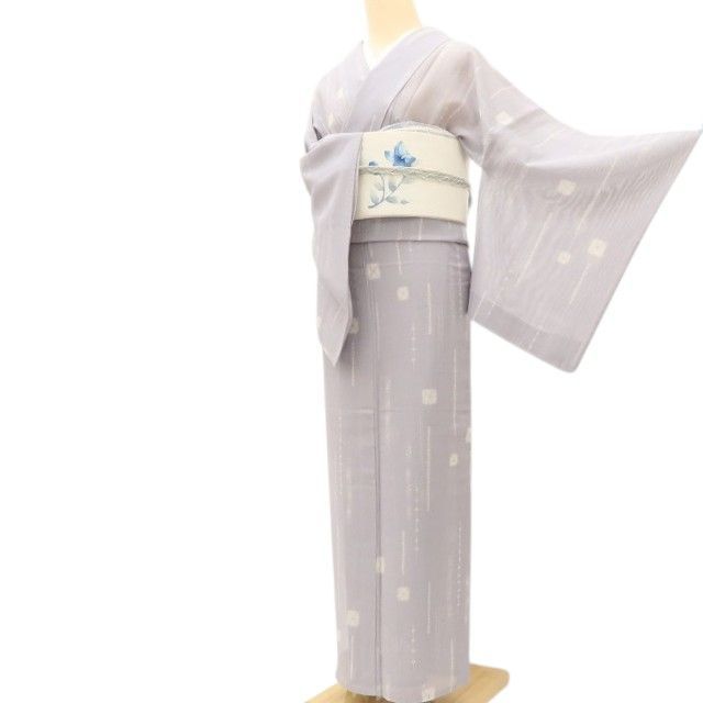 百華❀Y5085◇夏着物 居敷当て付き 手縫い仕立て 絽 正絹 小紋 - メルカリ