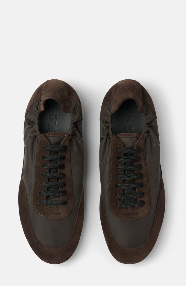 スカロッソ メンズ シューズ スニーカー SCAROSSO Leggera Sneakers Brown Nylon ブラウン