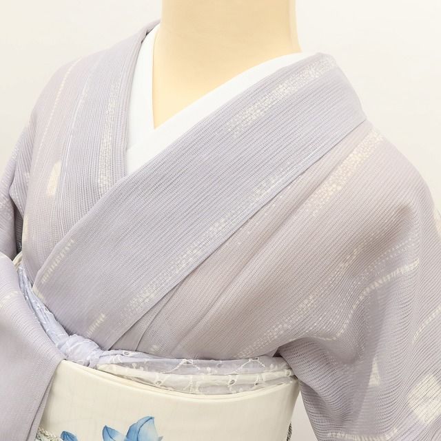 百華❀Y5085◇夏着物 居敷当て付き 手縫い仕立て 絽 正絹 小紋 - メルカリ