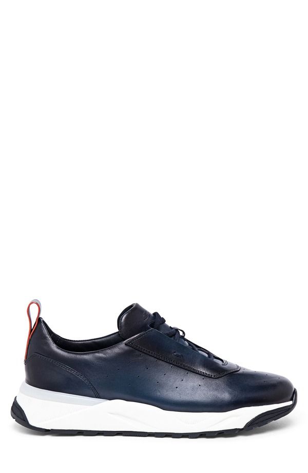 サントーニ メンズ シューズ スニーカー レザー Santoni Leather Sneaker Blue ブルー サントーニ メンズ シューズ スニーカー レザー Santoni Leather Sneaker Blue ブルー