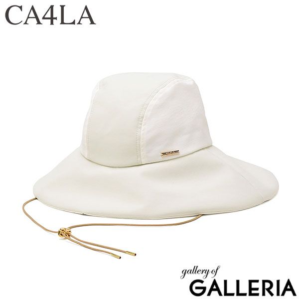 CA4LA ハット レディース 帽子 カシラ UVカット 日焼け防止 日よけ 撥水 ナイロン 軽量 つば あご紐 おしゃれ ブランド シンプル 日本製 Main Collection WIFE ONM01940 WHITE