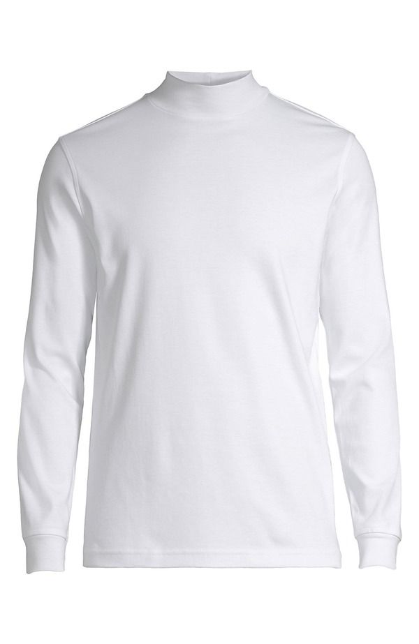 ランズエンド メンズ トップス Tシャツ タートルネック コットン Lands End Cotton Supima Mock Turtleneck White ホワイト ランズエンド メンズ トップス Tシャツ タートルネック コットン Lands End Cotton Supima Mock Turtleneck White ホワイト