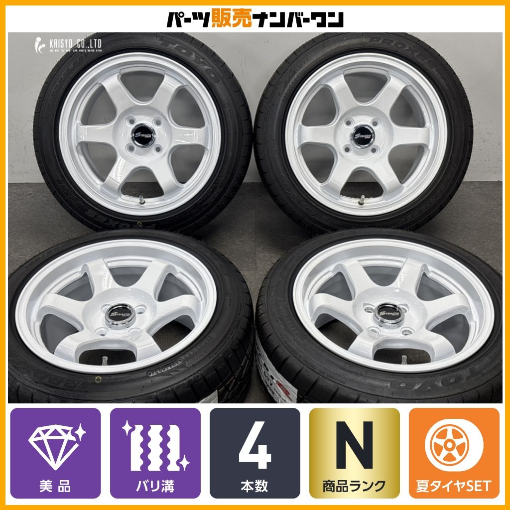 【美品 スーパーコンケイブ】ステルスレーシング RG-1 15in 8J +30 PCD100 トーヨー プロクセス R1R 195/50R15 ロードスター ヤリス