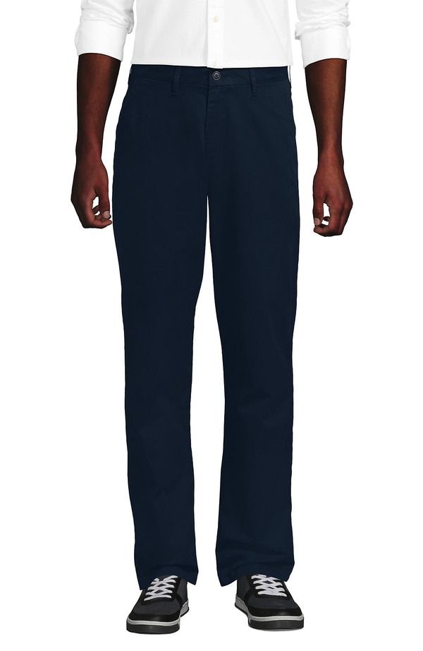 ランズエンド メンズ ボトムス カジュアルパンツ Lands End Travel Kit Comfort Waist Athletic Fit Chino Pant Radiant Navy ネイビ