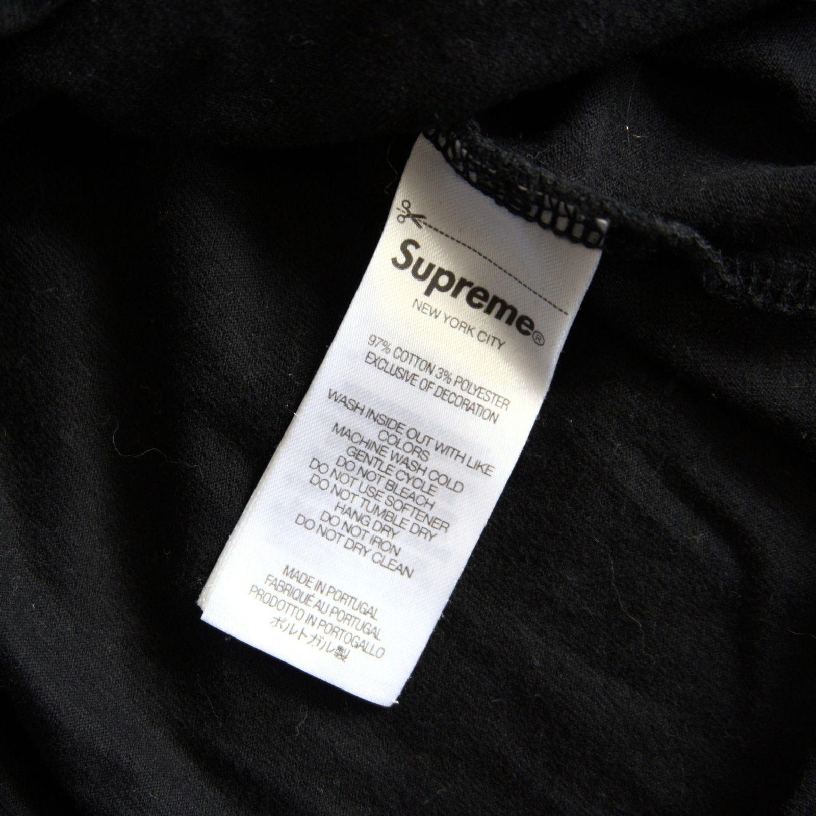 【25FW】Supreme【INTARSIA SLEEVE L/S】M シュプリーム ロンT ブラック 26060198