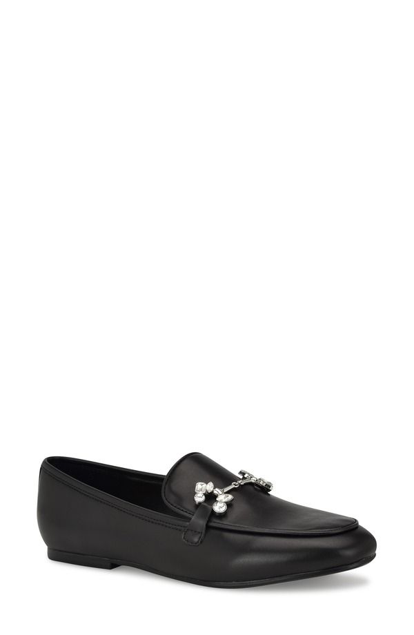 ナインウェスト レディース シューズ スリッポン・ローファー Nine West Bennit Bit Loafer Black Leather ブラック