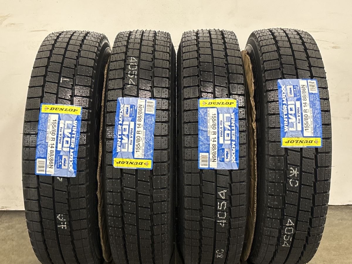 ラベル付き未走行】スチール 14in 5J +40 PCD100 ダンロップ