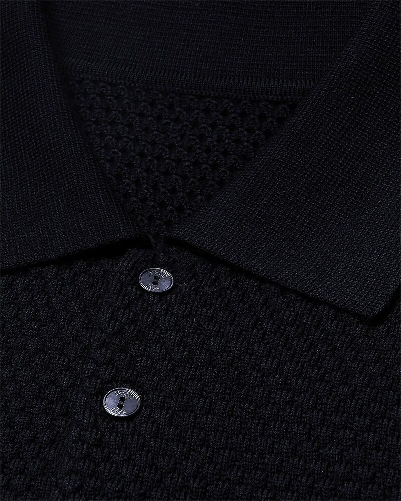 エトン メンズ アウター ニット・セーター ポロシャツ Eton Merino Popcorn Stitch Polo Sweater Navy ネイビー エトン メンズ アウター ニット・セーター ポロシャツ Eton Merino Popcorn Stitch Polo Sweater Navy ネイビー