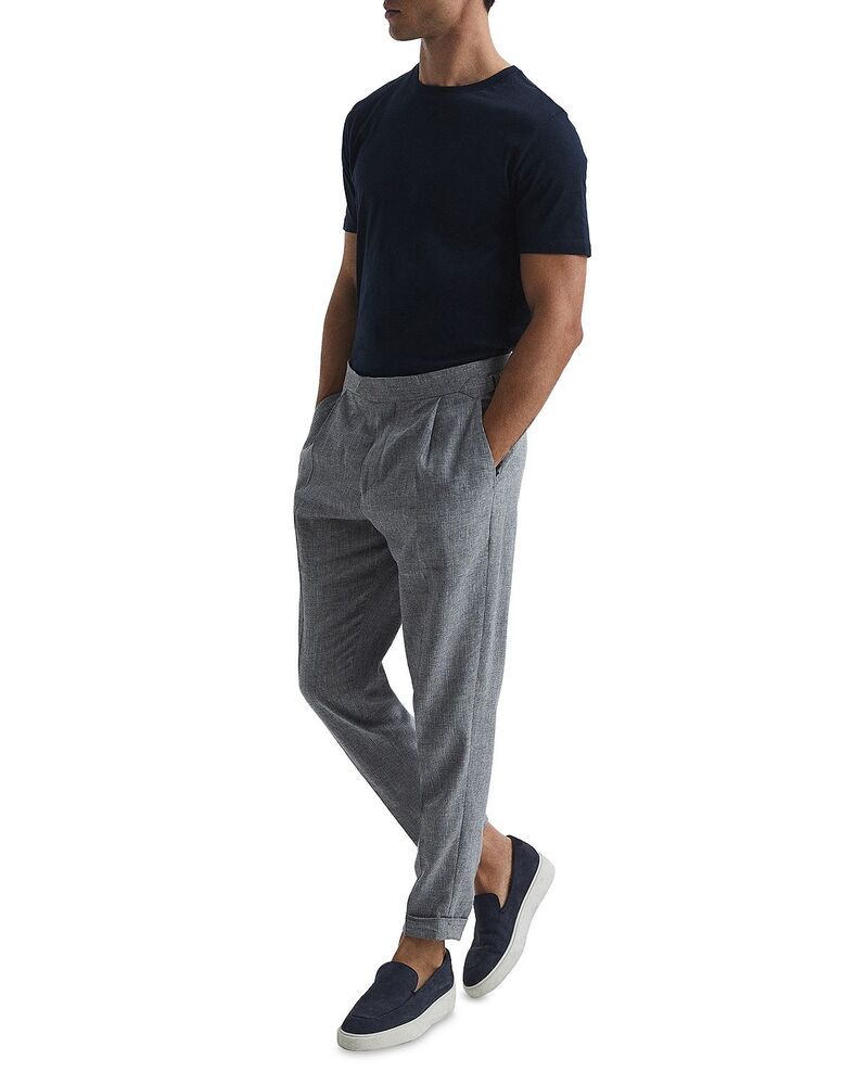 レイス メンズ トップス Tシャツ クルーネック REISS Bless Crewneck Tee Navy 2 ネイビー