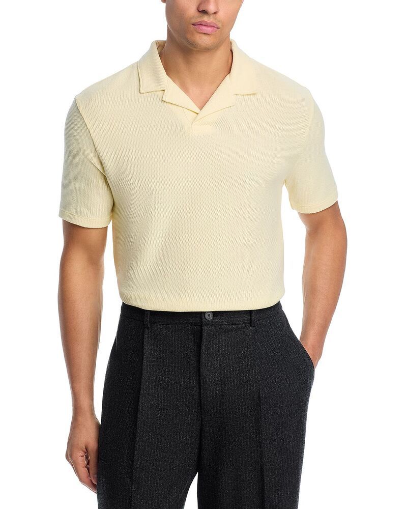 ヴィンス メンズ トップス シャツ Vince Macro Honeycomb Cabana Johnny Collar Shirt Exclusive Sun Glow