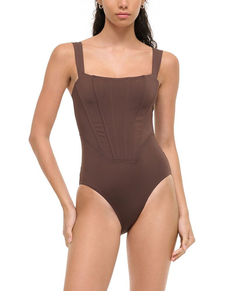 スタウド レディース 水着 上下セット STAUD Adelaide One Piece Swimsuit Dark Chocolate チョコレート スタウド レディース 水着 上下セット STAUD Adelaide One Piece Swimsuit Dark Chocolate チョコレート