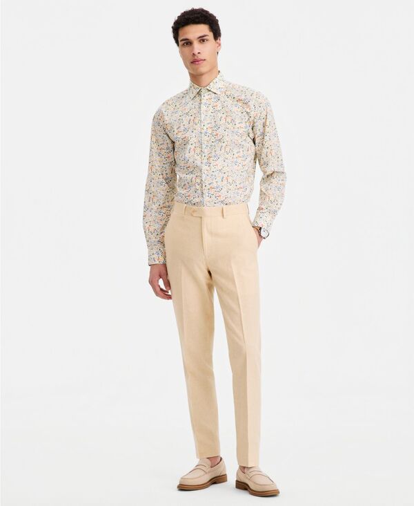【送料無料】 バースリー メンズ カジュアルパンツ ボトムス Mens SlimFit LinenBlend Suit Separates Pants Butter Yellow