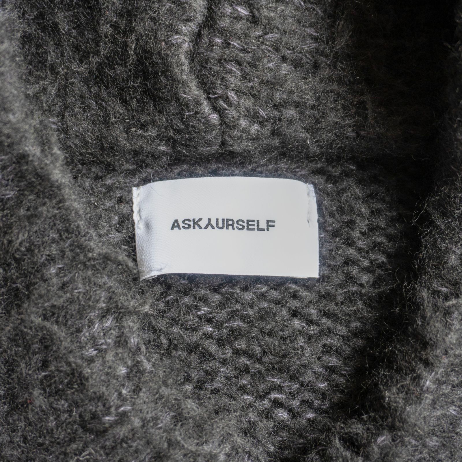 美品】ASKYURSELF 【ZIP ニットパーカー】 L アスクユアセルフ