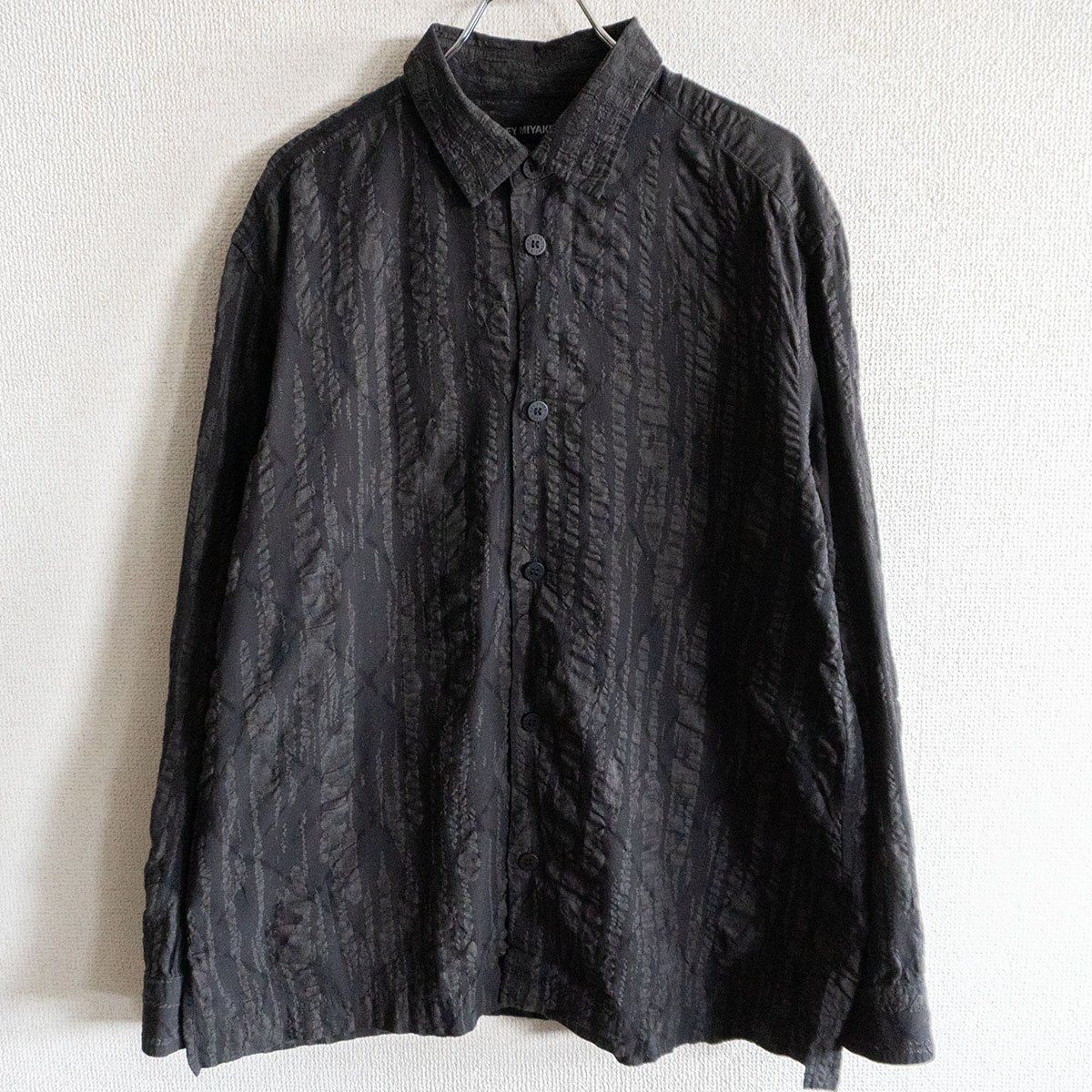 【美品】ISSEY MIYAKE MEN【ボックスシルエット シャツ】2 イッセイミヤケ 26060396