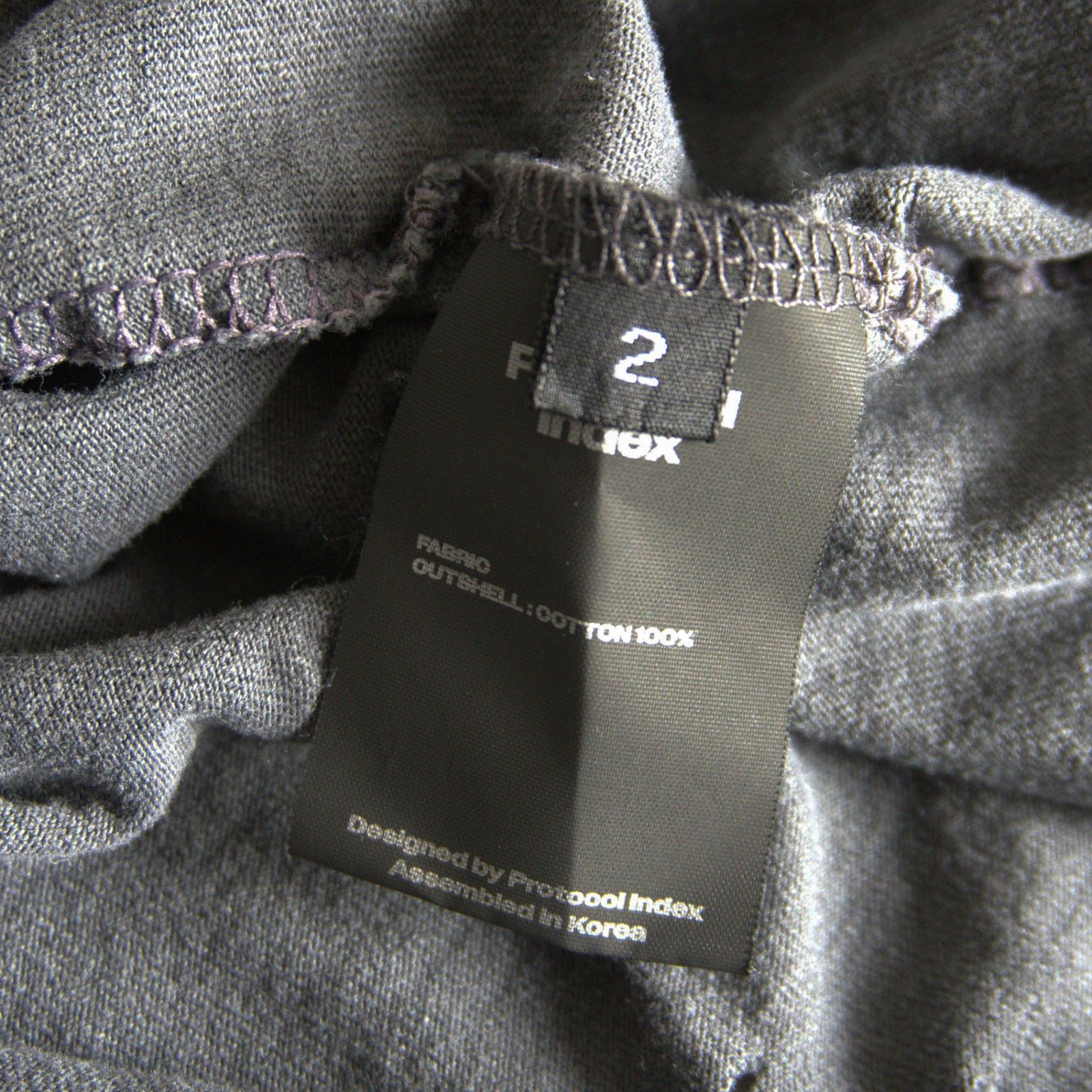 【美品】protcol index【VINTAGE OVERDYED LONGSLEEVE/2】2 プロトコルインデックス エイジング加工 ロンT 26060209
