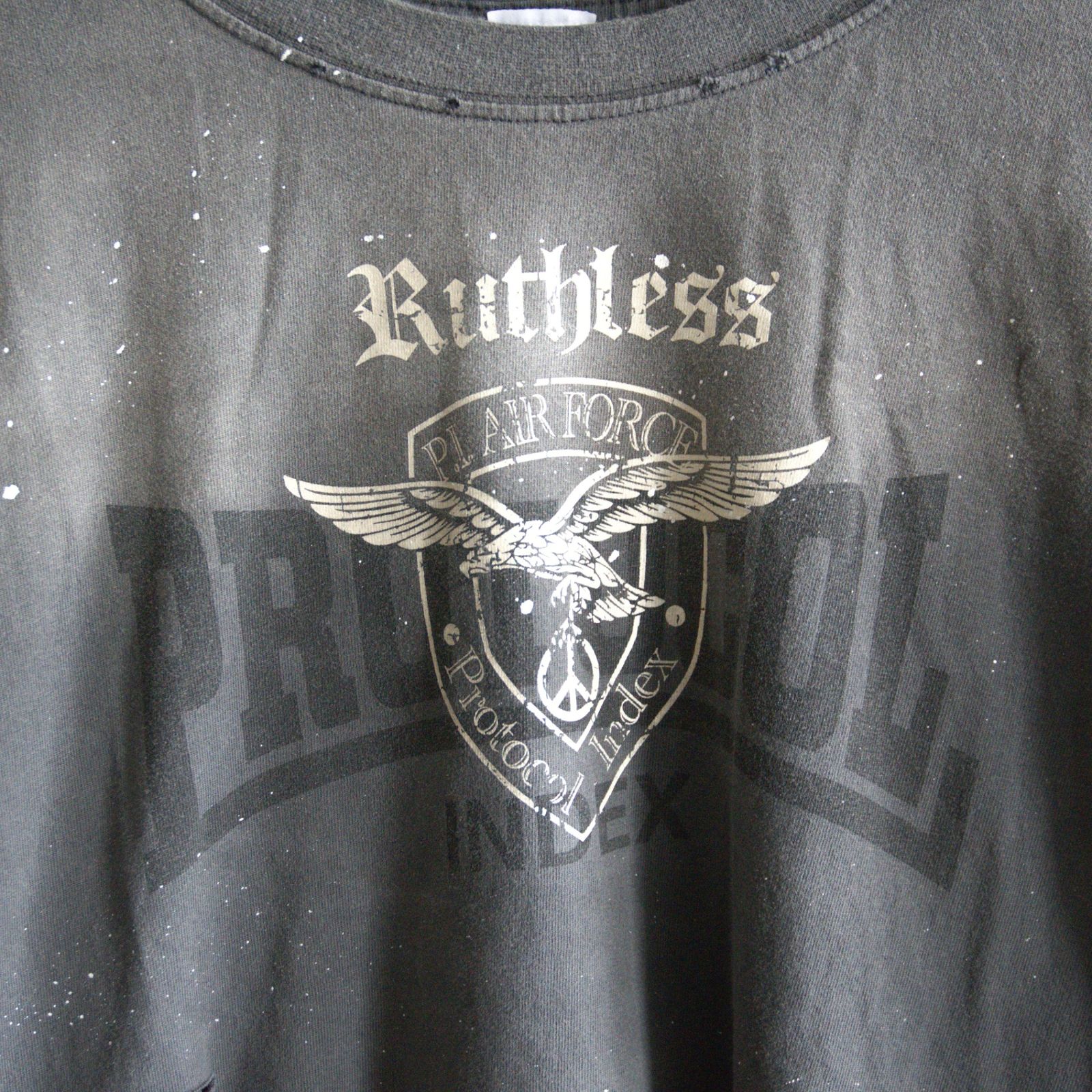 【美品】protcol index【VINTAGE OVERDYED LONGSLEEVE/2】2 プロトコルインデックス エイジング加工 ロンT 26060209