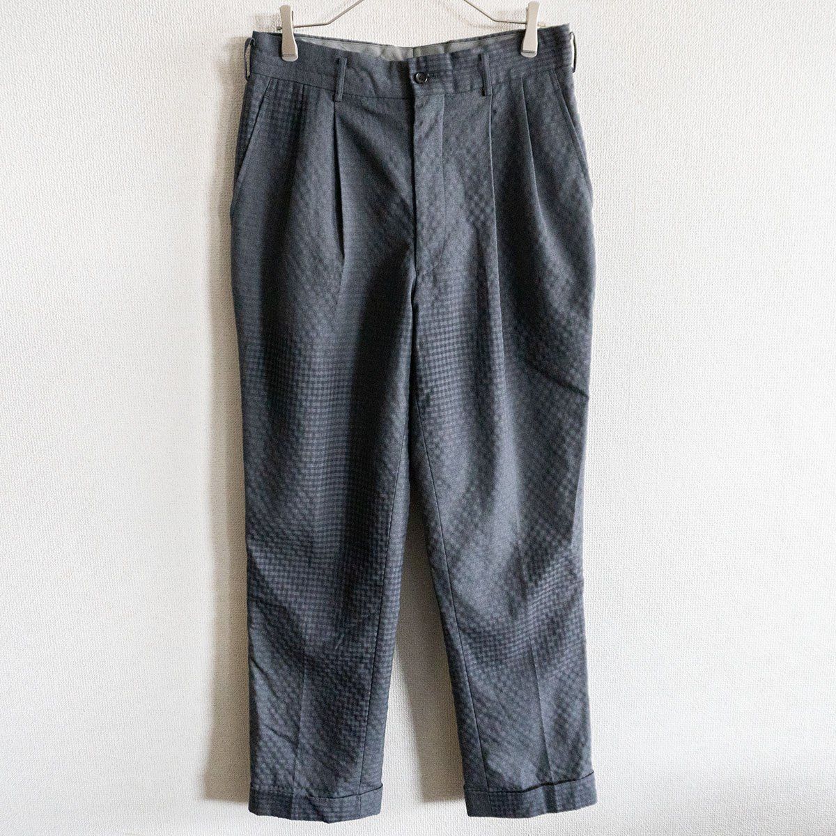 【AD1998/アーカイブ】COMME des GARCONS HOMME【90s フェード チェックプリント スラックスパンツ】M コムデギャルソンオム s2606015 18,216円