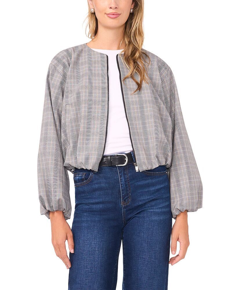 ヴィンスカムート レディース アウター ジャケット・ブルゾン クロップド VINCE CAMUTO Cropped long Sleeve Bubble Jacket Rich Black ブラック