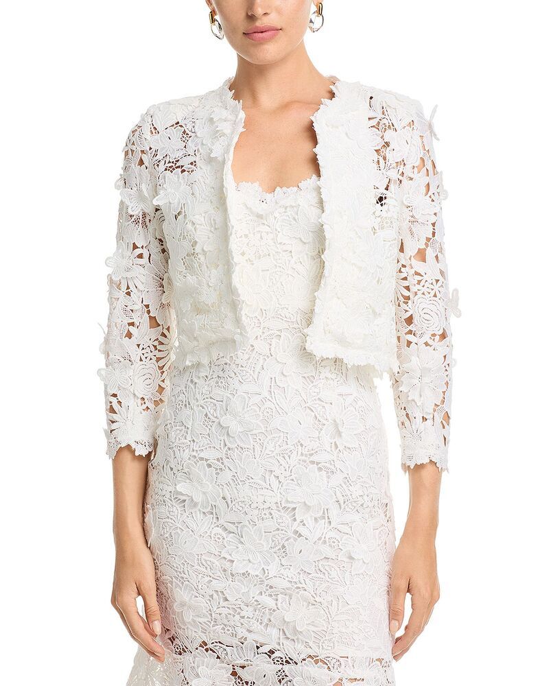 ジェネレーションラブ レディース アウター ジャケット・ブルゾン レース Generation Love Myra 3D Butterfly Lace Jacket White ホワイト