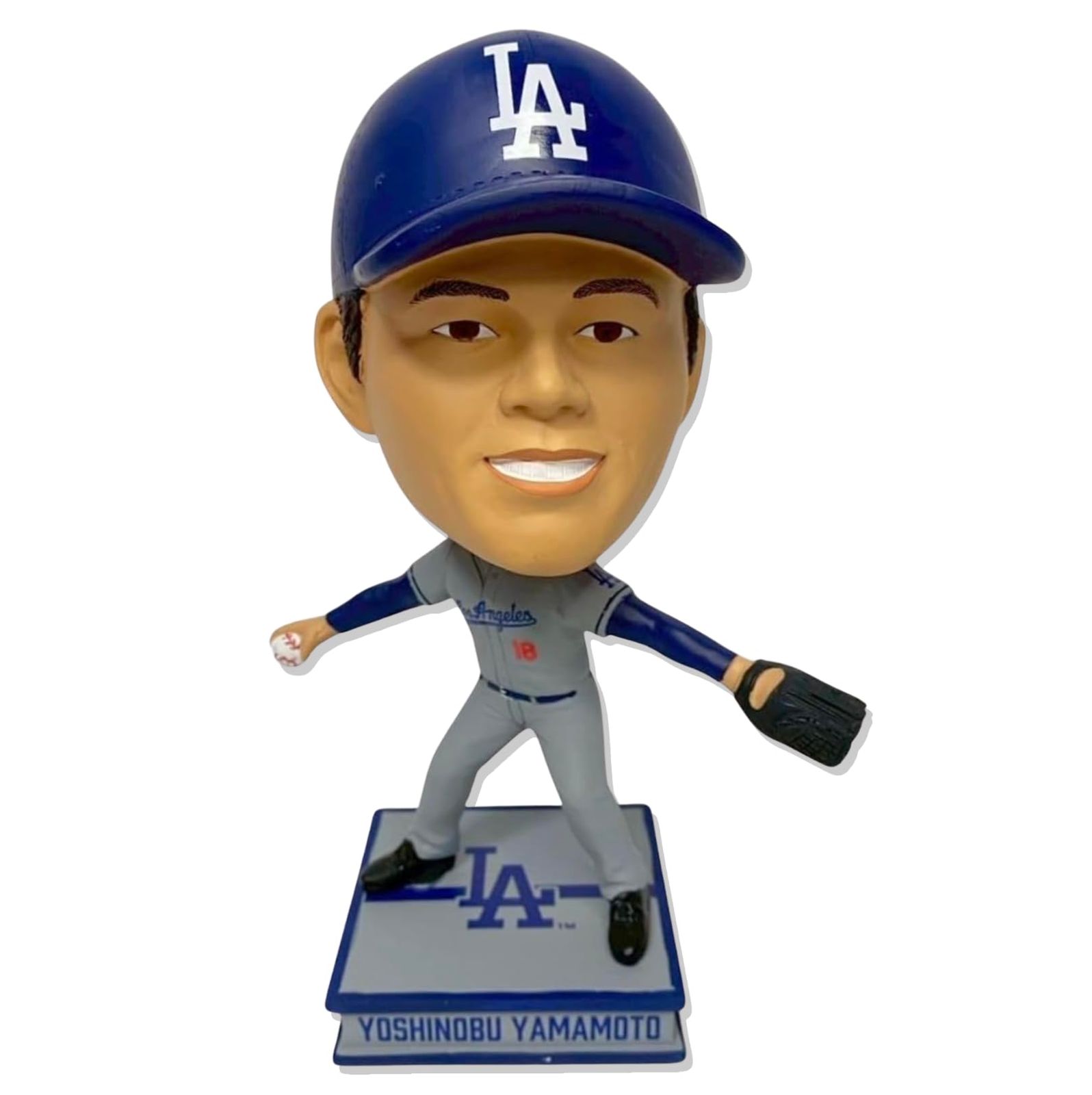 【300体限定】 FOCO 山本由伸 ピッチング ボブルヘッド MLB 公式グッズ ビジターユニフォーム 限定 フィギュア風 LA ドジャース [9インチ]