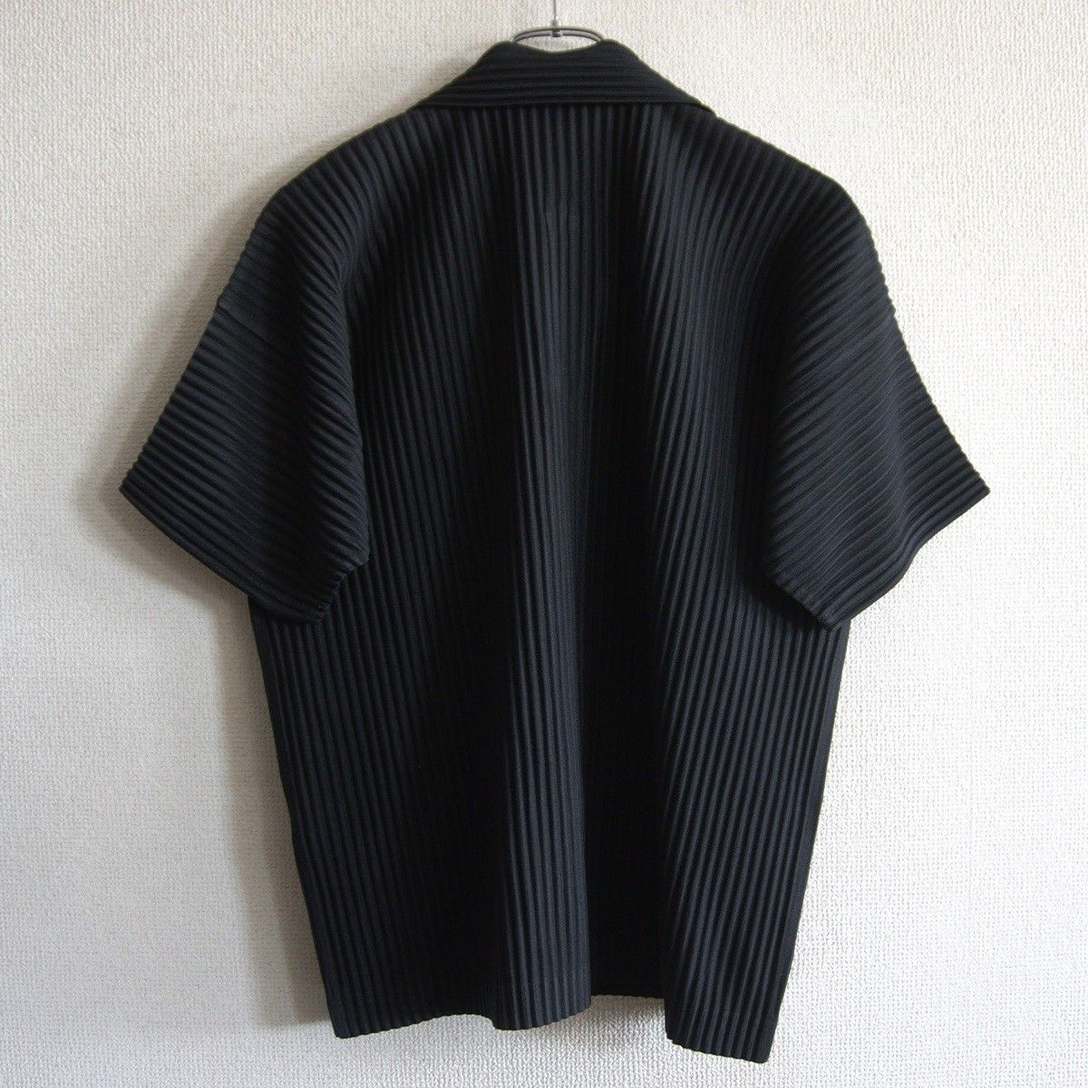 美品】 HOMME PLISSE ISSEY MIYAKE【プリーツ シャツ】2 ブラック