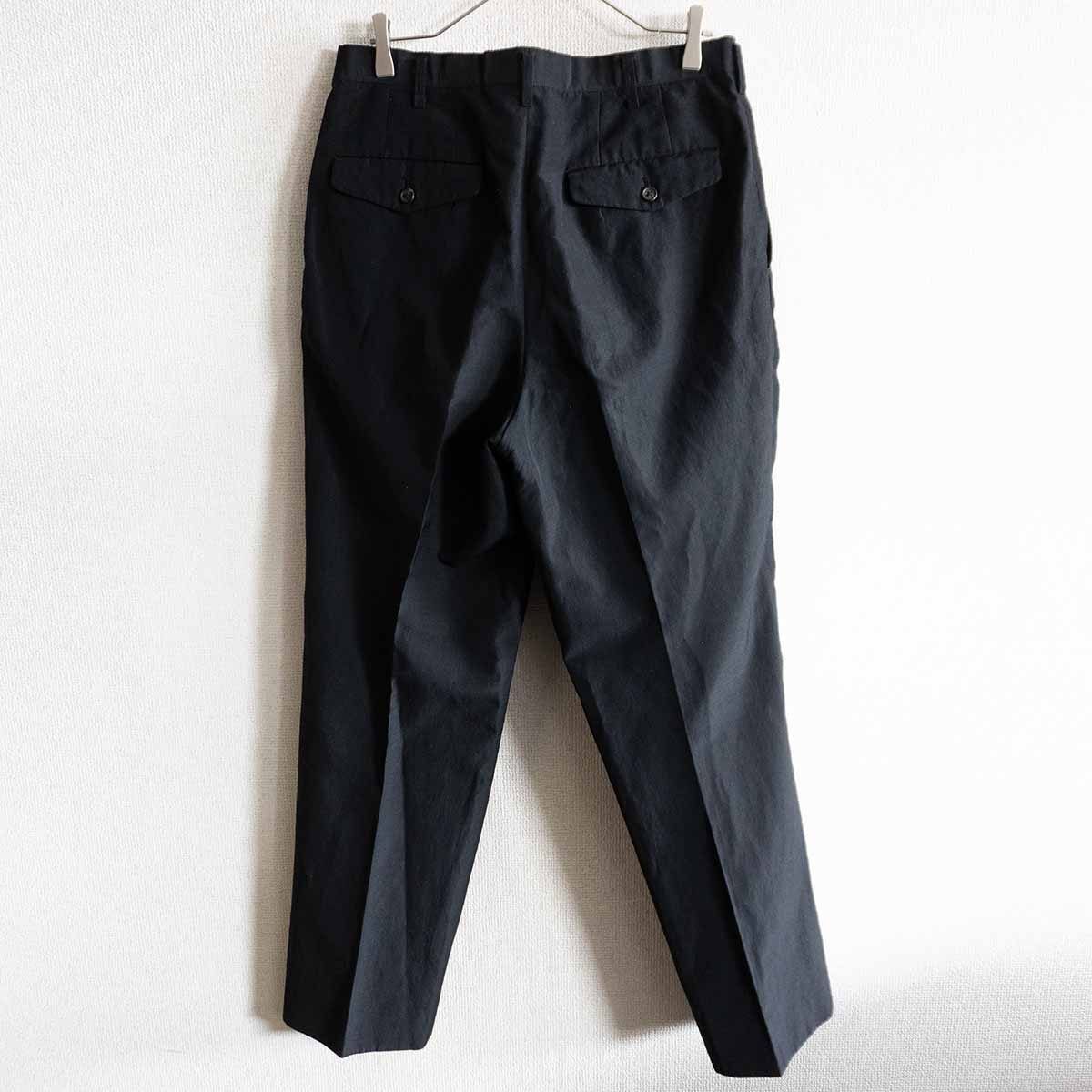 美品 Y's For Men Yohji Yamamoto ワイズ スラックス 美品】Y's for men【ウール リネン スラックスパンツ】4 ブラック