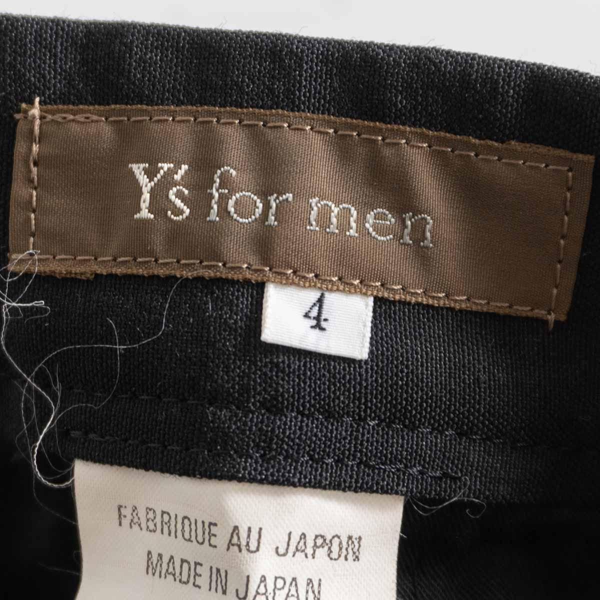 美品】Y's for men【ウール リネン スラックスパンツ】4 ブラック