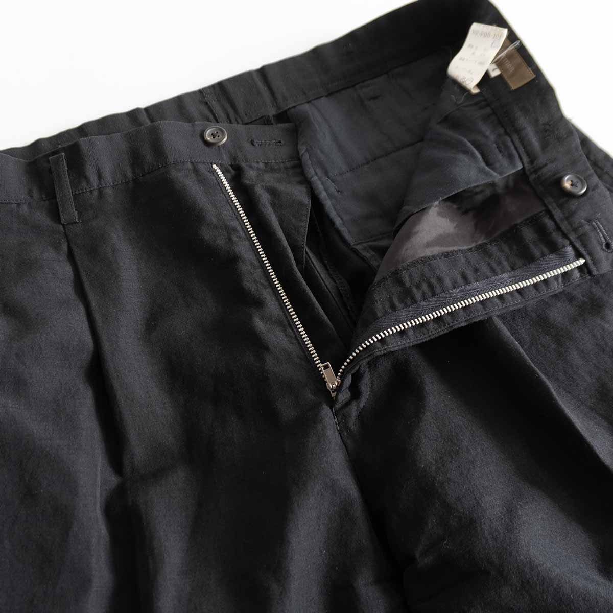 美品】Y's for men【ウール リネン スラックスパンツ】4 ブラック