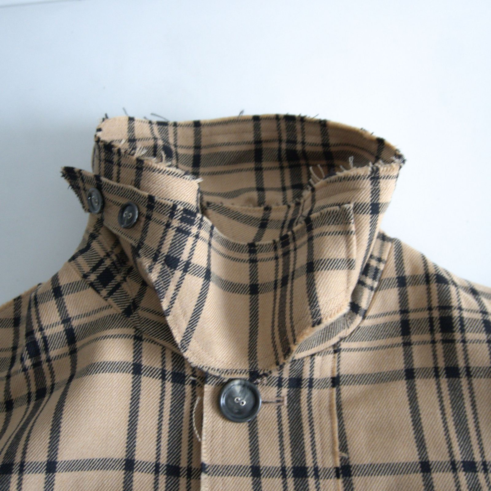 美品】ami Alexandre Mattiussi【Checked Wool Gabardine Belted Mac