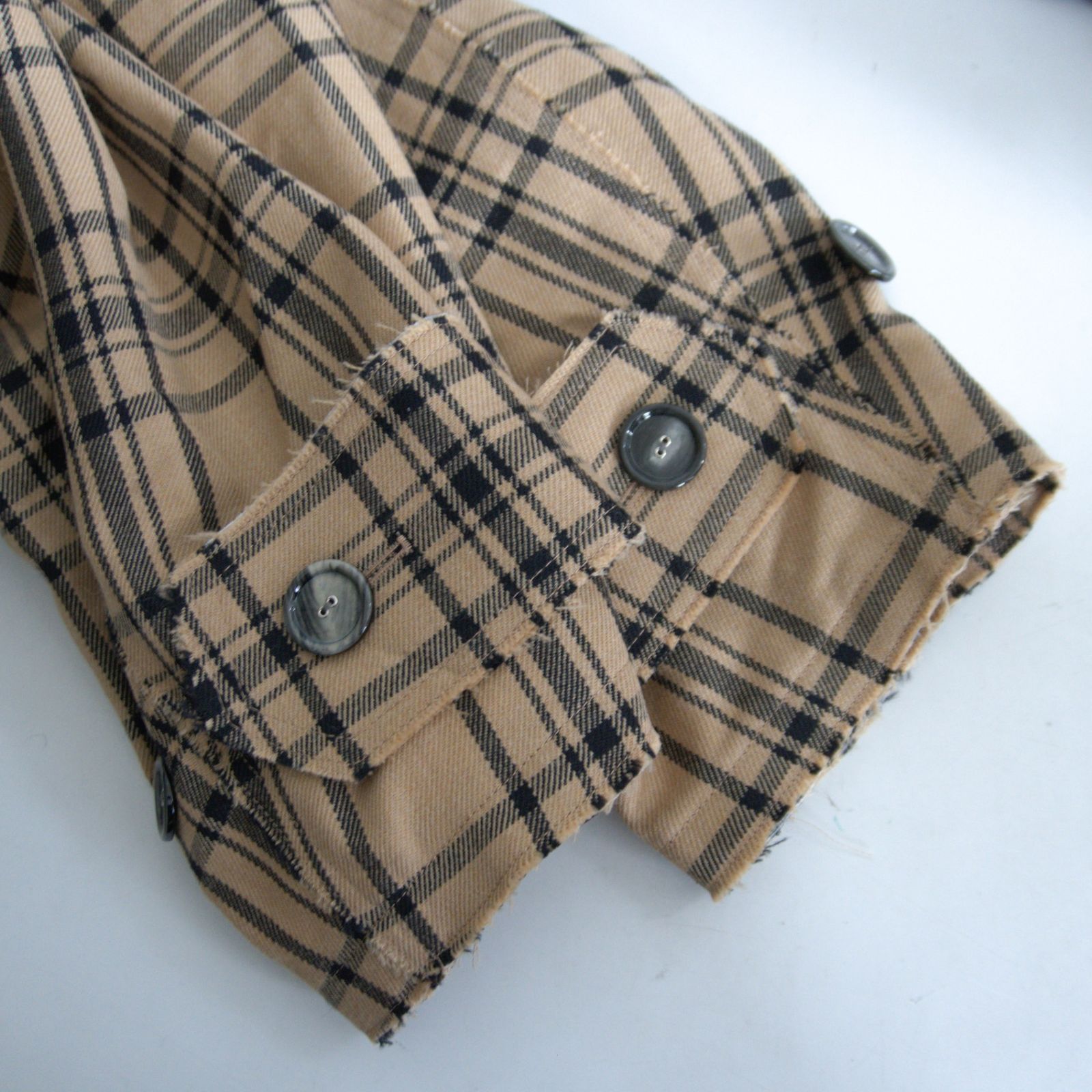 美品】ami Alexandre Mattiussi【Checked Wool Gabardine Belted Mac