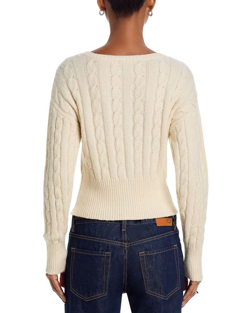 スティーブ マデン レディース アウター カーディガン STEVE MADDEN Saidee Cable Ribbon Ties Cardigan Cream クリーム スティーブ マデン レディース アウター カーディガン STEVE MADDEN Saidee Cable Ribbon Ties Cardigan Cream クリーム