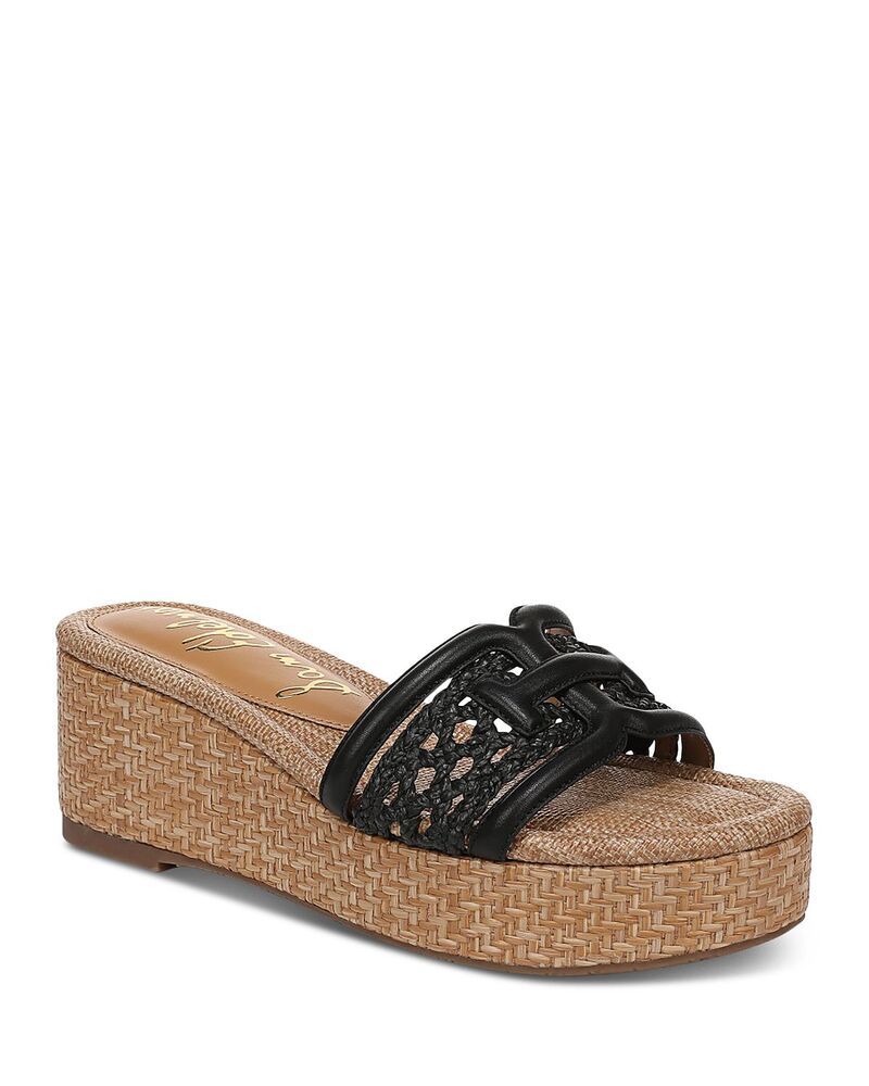 サムエデルマン レディース シューズ サンダル Sam Edelman Womens Pauleena Woven Espadrille Sandals Black ブラック