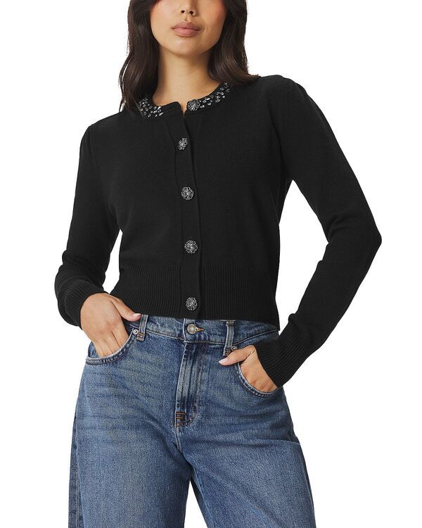 スプレンディット レディース アウター カーディガン クルーネック セーター Splendid Montana Crewneck Cardigan Sweater Black ブラック