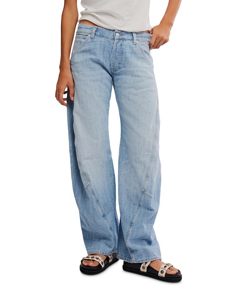 フリーピープル レディース ボトムス デニムパンツ ローライズ ジーンズ Free People Highland Low Rise Bowed Jeans in Art School Art Sch