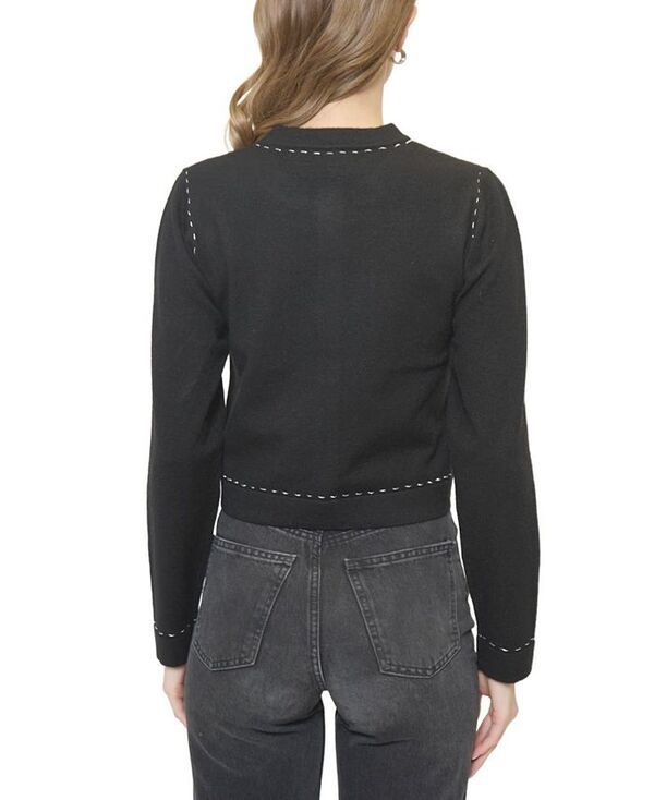 セントラルパークウェスト レディース アウター カーディガン Central Park West Womens Crystalurex Whipstitch Cardigan Black ブラック