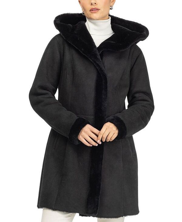ゴルスキ レディース アウター ジャケット・ブルゾン パーカー Gorski Merino Shearling Lamb Parka Black ブラック