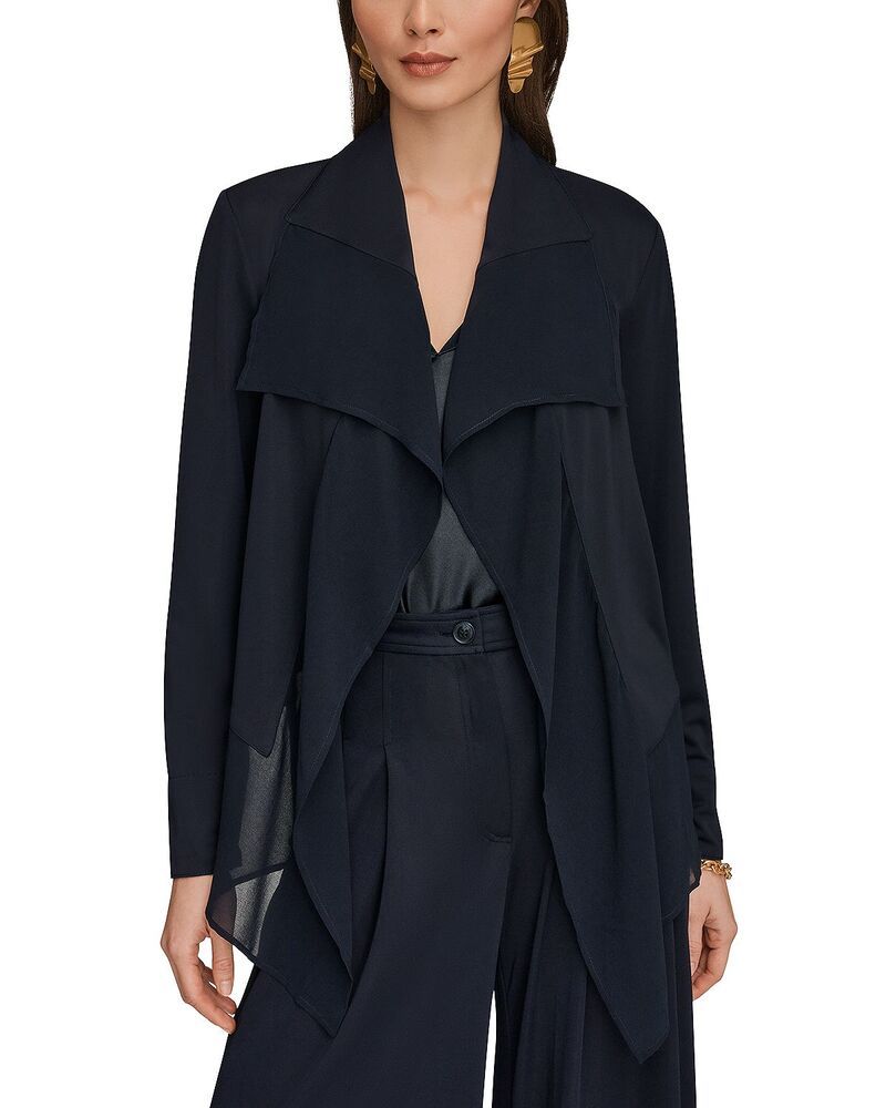 ダナ キャラン ニューヨーク レディース アウター ジャケット・ブルゾン Donna Karanew York Mixed Media Jacket Nightfall