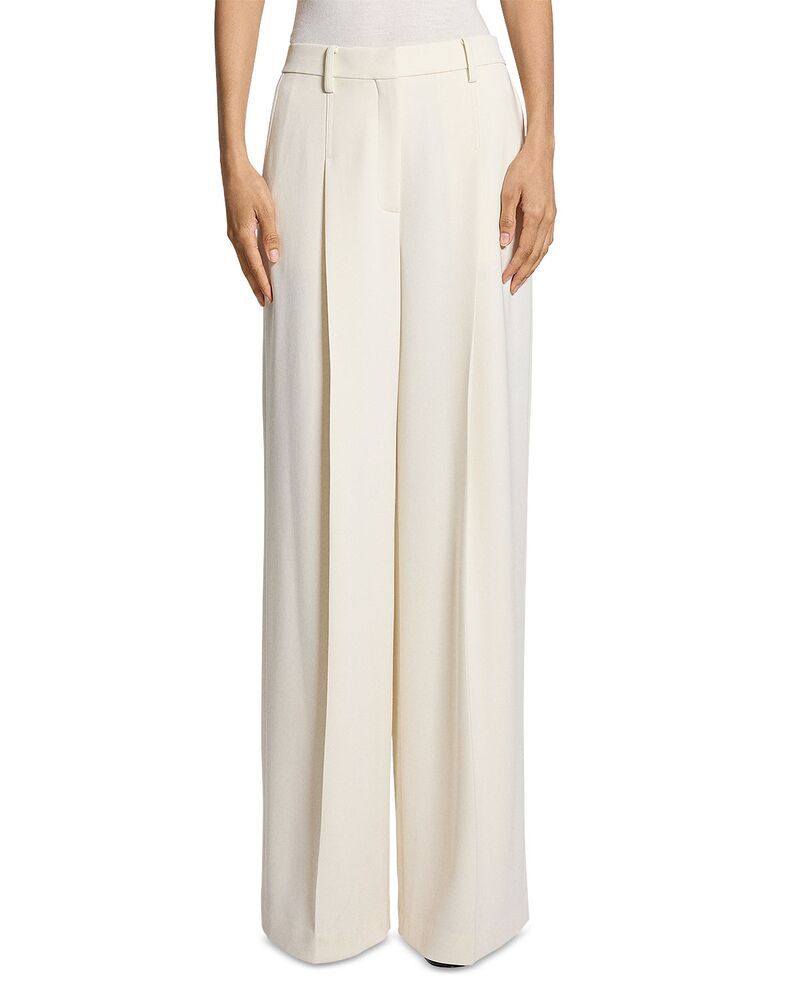 セオリー レディース ボトムス カジュアルパンツ ワイドレッグ プリーツ Theory Wide Leg Pleated Trousers Rice