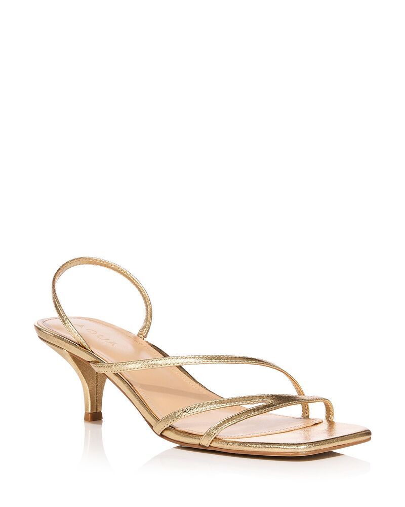 アクア レディース シューズ サンダル AQUA Womens Flona Strappy Sandals Exclusive Gold Leather ゴールド
