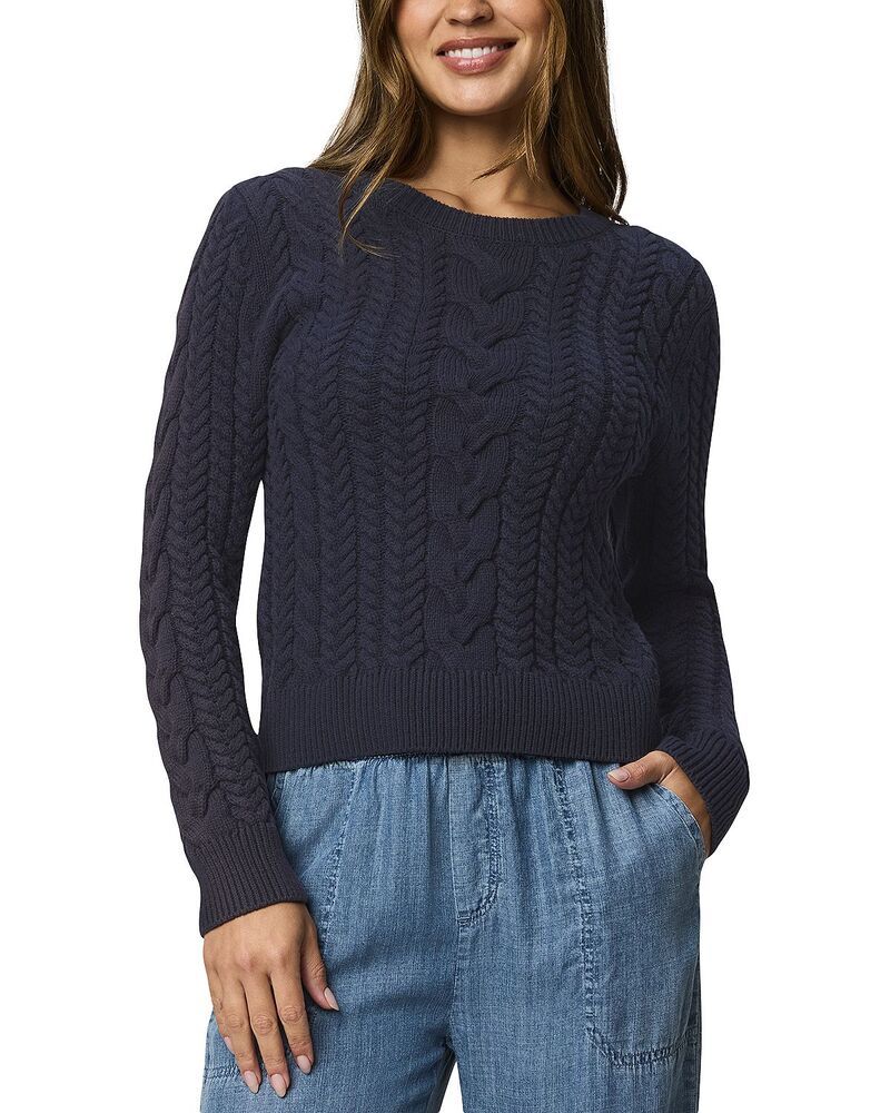 スプレンディット レディース アウター ニット・セーター Splendid Annabella Cable Sweater Navy ネイビー