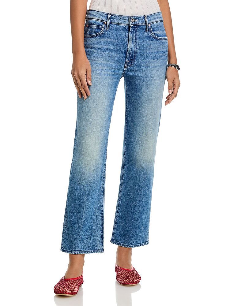 マザー レディース ボトムス デニムパンツ アンクル ジーンズ MOTHER The Kick It High Rise Ankle Straight Jeans in Birds Gone Bird