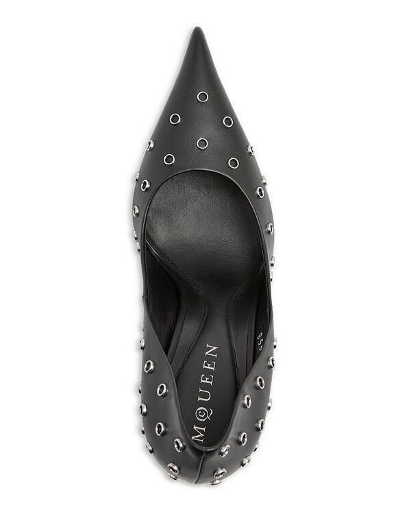 マックイーン レディース シューズ パンプス McQueen Womens Embellished Pointed Pumps BlackSilver ブラック マックイーン レディース シューズ パンプス McQueen Womens Embellished Pointed Pumps BlackSilver ブラック