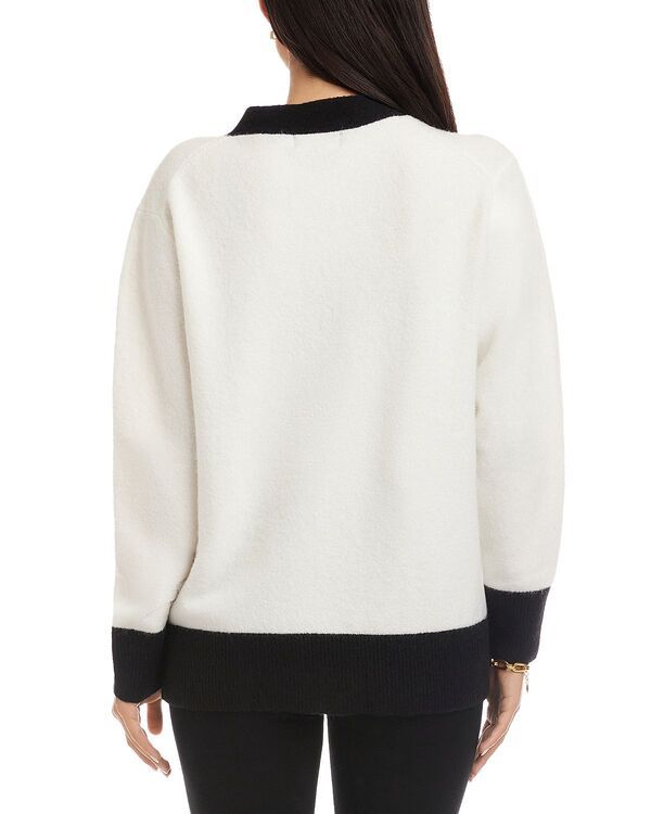 カレンケーン レディース アウター カーディガン セーター カラーブロック Karen Kane Colorblock Cardigan Sweater Ivory Black アイボリー カレンケーン レディース アウター カーディガン セーター カラーブロック Karen Kane Colorblock Cardigan Sweater Ivory Black アイボリー